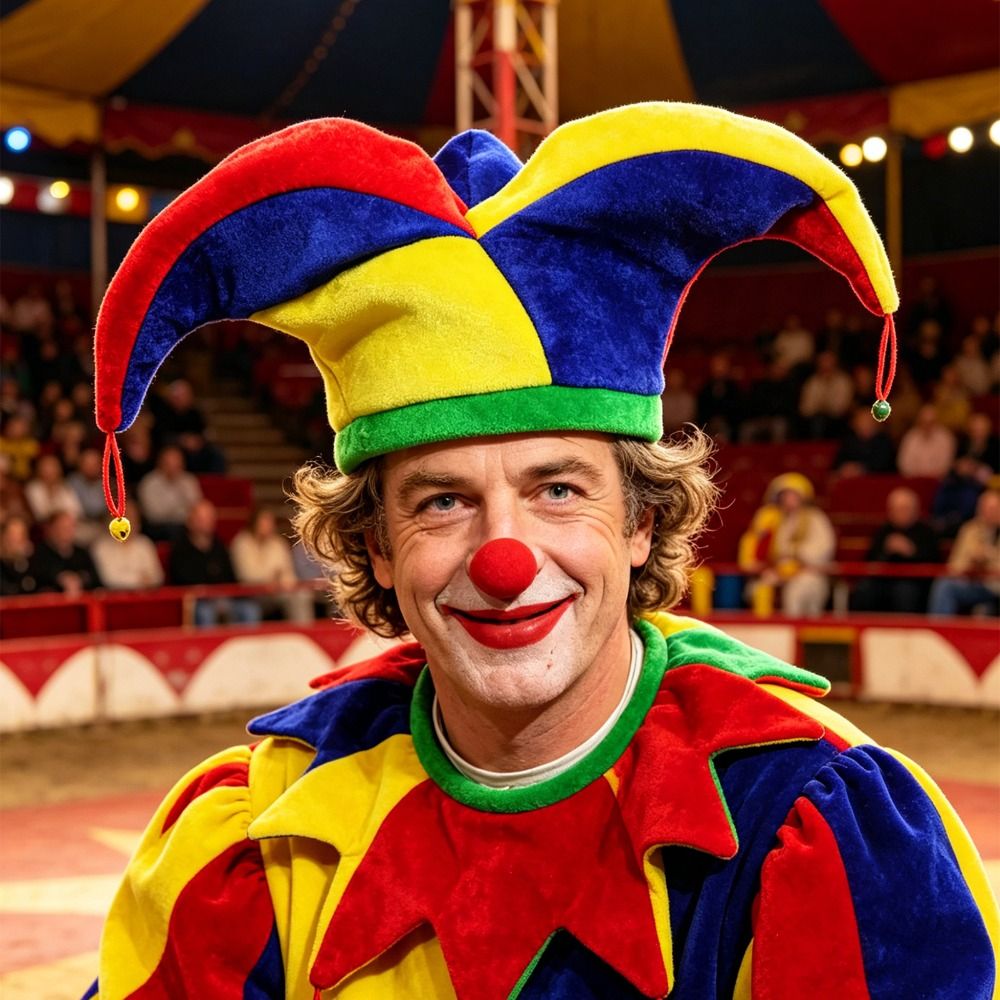 Cosplay Prop Pattern - Chapeau de Clown Multicolore à Trois