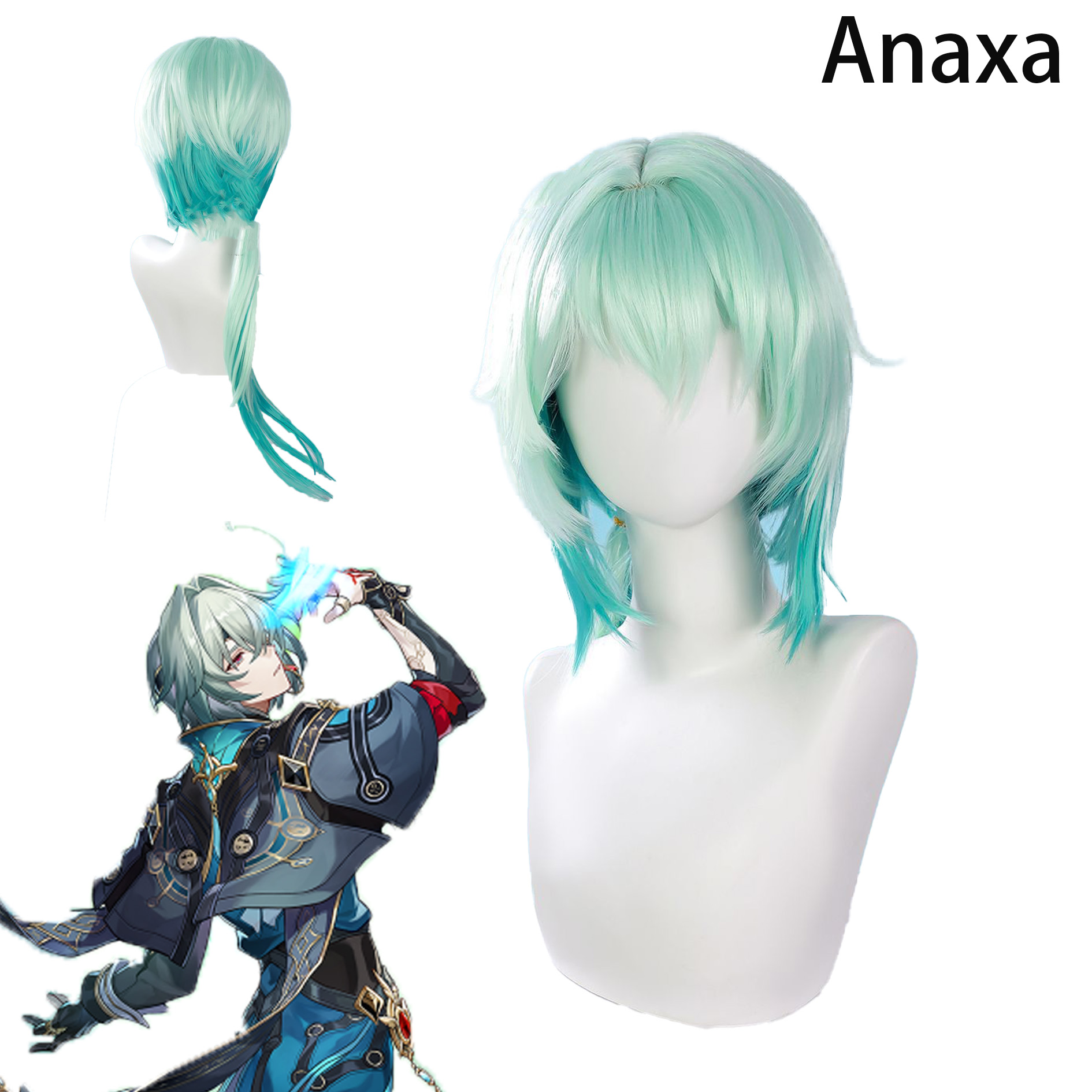 Anaxa Cosplay Prop - Perruque de cosplay Honkai Star Rail